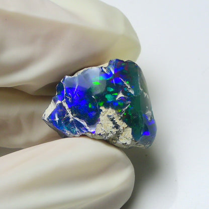 Blue Opal Rough 7.75  Carats | Natural Ethiopian Opal Rough - Ready for Cutting & Jewelry | AAA Grade Opal Raw