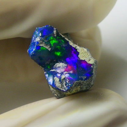 Blue Opal Rough 7.95  Carats | Natural Ethiopian Opal Rough - Ready for Cutting & Jewelry | AAA Grade Opal Raw