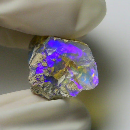 Blue Opal Rough 9.80  Carats | Natural Ethiopian Opal Rough - Ready for Cutting & Jewelry | AAA Grade Opal Raw