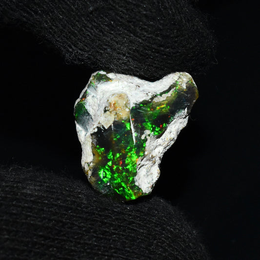 Black Opal Rough 8.80 Carats | Natural Ethiopian Opal Rough - Ready for Cutting & Jewelry | AAA Grade Opal Raw