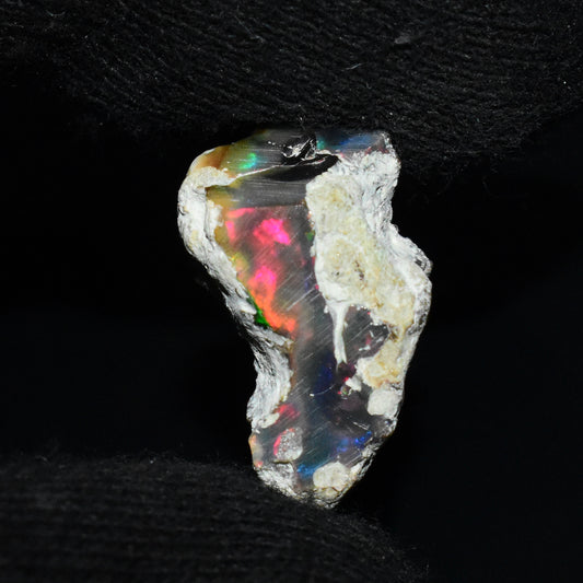 Black Opal Rough 11.80 Carats | Natural Ethiopian Opal Rough - Ready for Cutting & Jewelry | AAA Grade Opal Raw
