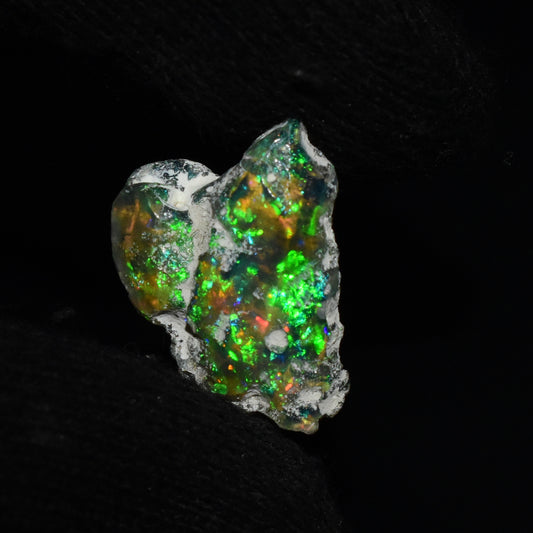 Black Opal Rough 4.00 Carats | Natural Ethiopian Opal Rough - Ready for Cutting & Jewelry | AAA Grade Opal Raw