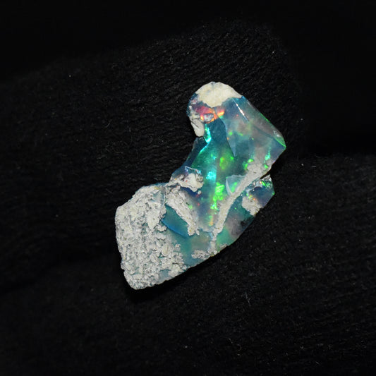 Black Opal Rough 4.95 Carats | Natural Ethiopian Opal Rough - Ready for Cutting & Jewelry | AAA Grade Opal Raw