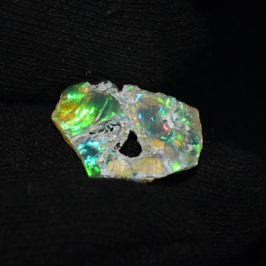 Black Opal Rough 4.00 Carats | Natural Ethiopian Opal Rough - Ready for Cutting & Jewelry | AAA Grade Opal Raw