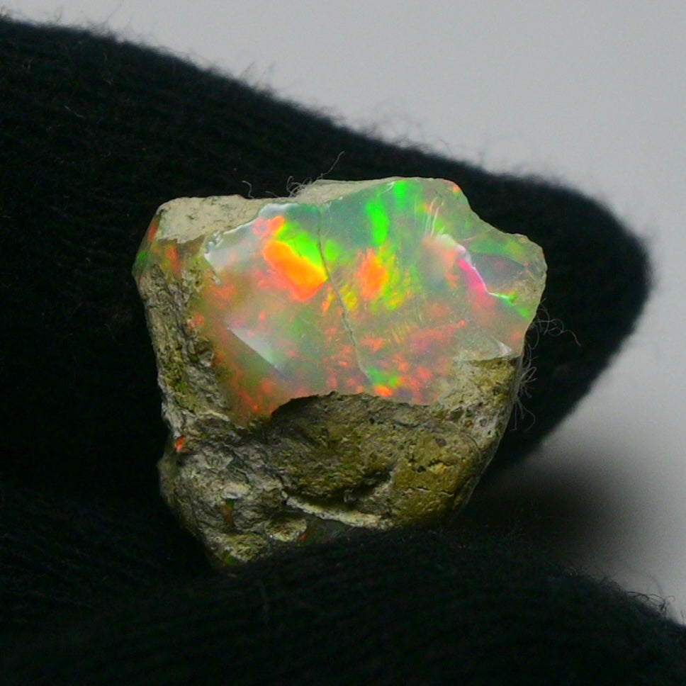 White Opal 12.05 Carats | Natural White Ethiopian Opal Rough - Ready for Cutting & Jewelry!