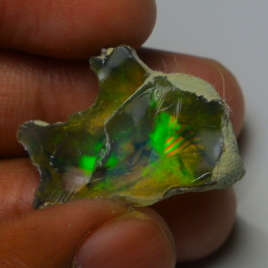 Black Opal 15.20 Carats | Natural Black Ethiopian Opal Rough - Ready for Cutting & Jewelry!