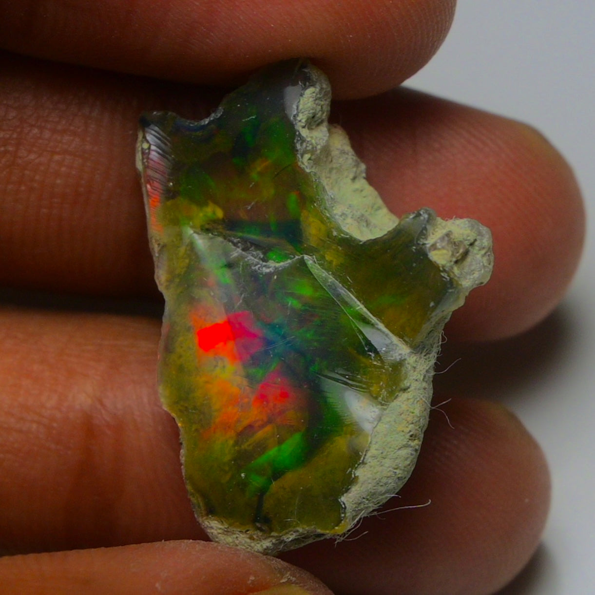 Black Opal 15.20 Carats | Natural Black Ethiopian Opal Rough - Ready for Cutting & Jewelry!