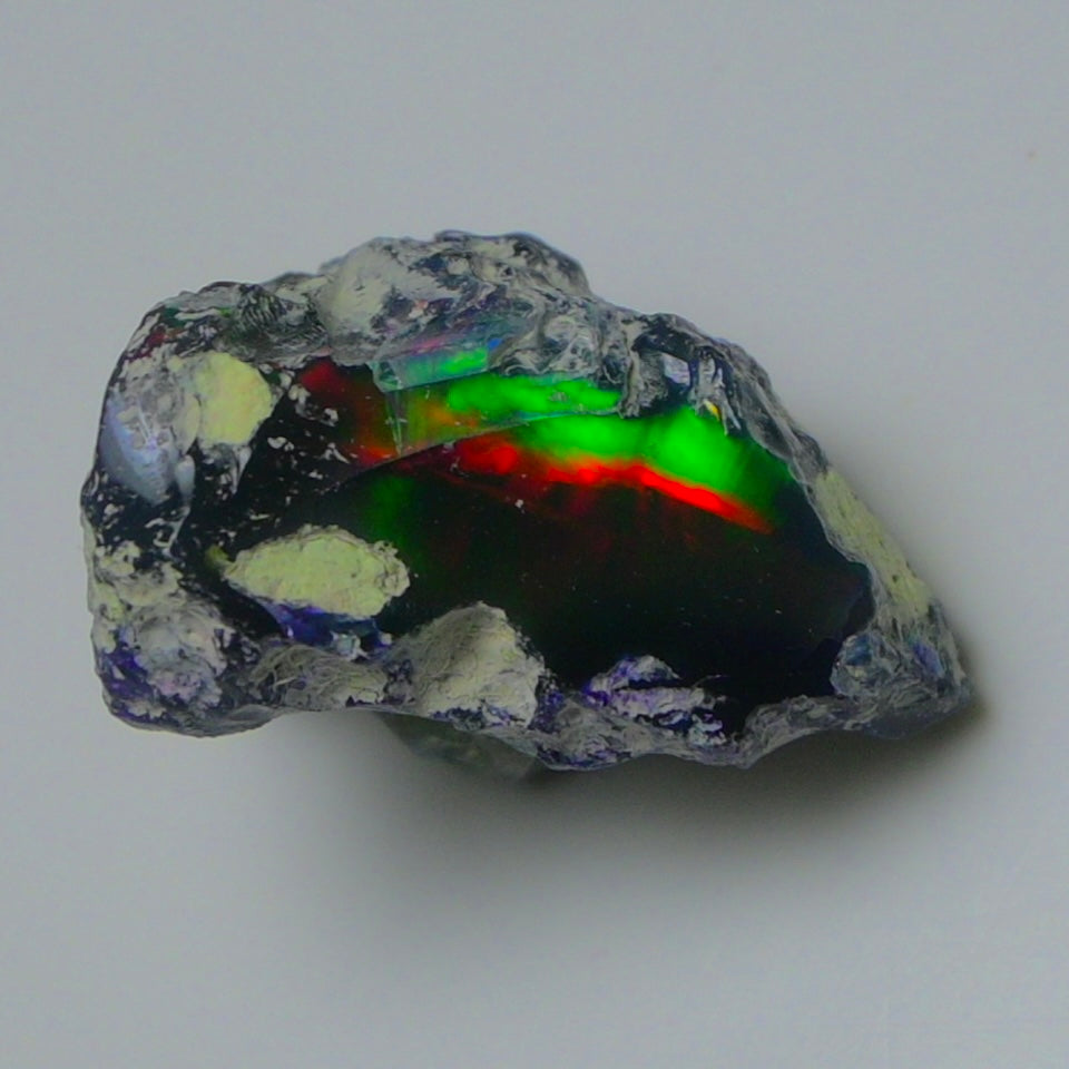 Black Opal 17.85 Carats | Natural Black Ethiopian Opal Rough - Ready for Cutting & Jewelry!