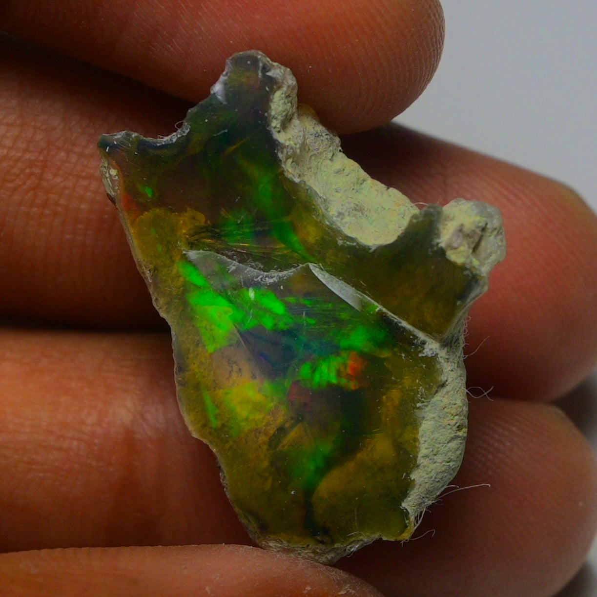 Black Opal 15.20 Carats | Natural Black Ethiopian Opal Rough - Ready for Cutting & Jewelry!