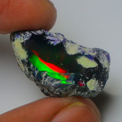 Black Opal 17.85 Carats | Natural Black Ethiopian Opal Rough - Ready for Cutting & Jewelry!