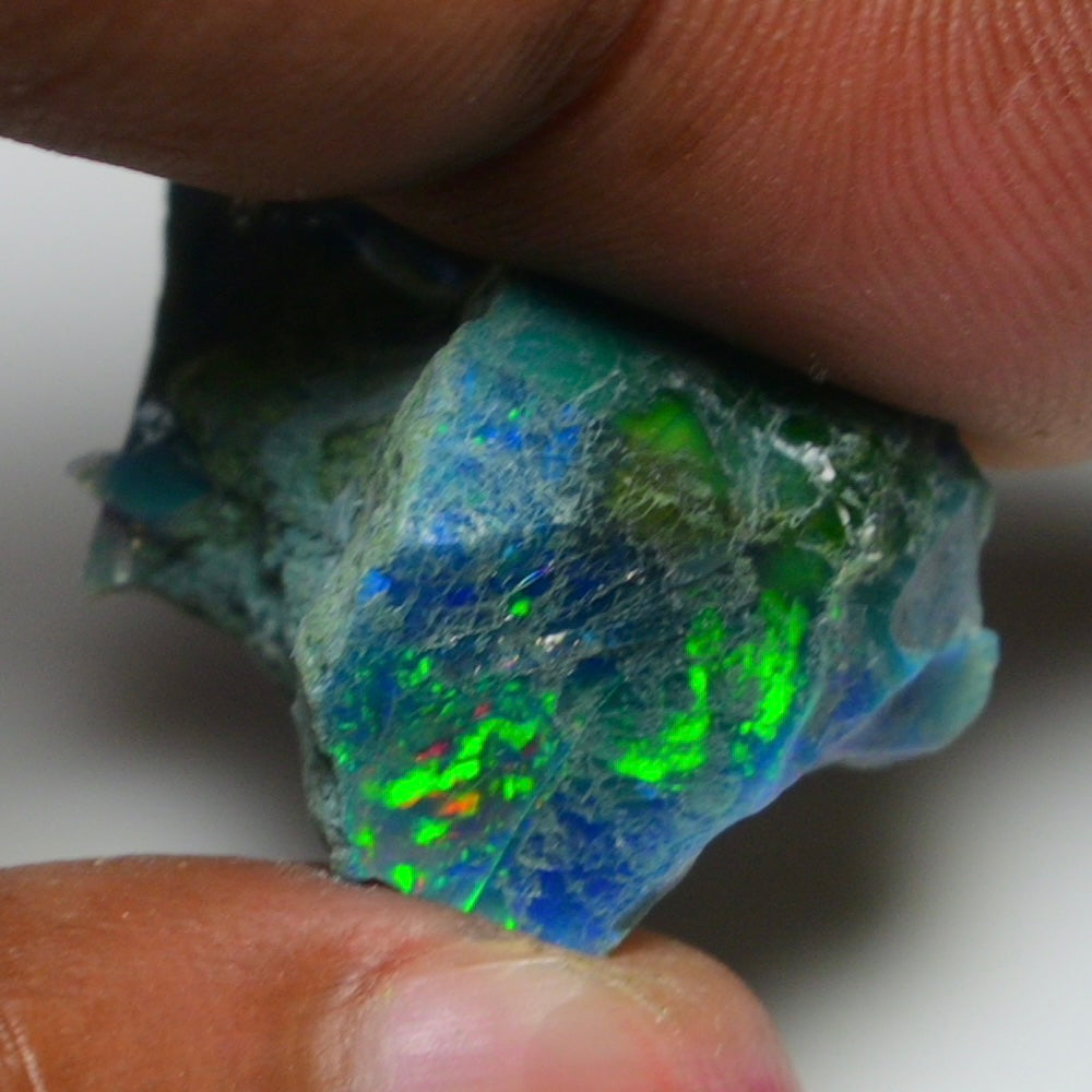 Rare Black Opal 25.45 Carats | Natural Black Ethiopian Opal Rough - Ready for Cutting & Jewelry!