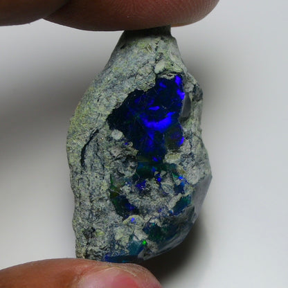 Rare Black Opal 38.30 Carats | Natural Black Ethiopian Opal Rough - Ready for Cutting & Jewelry!