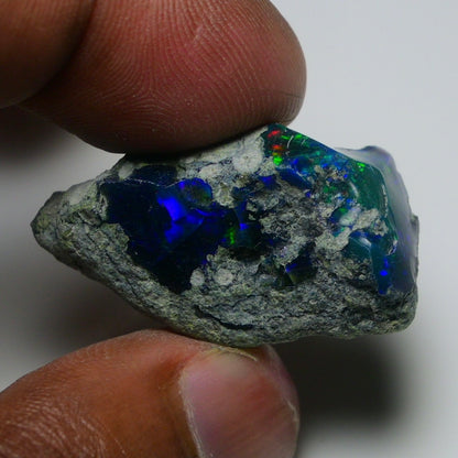 Rare Black Opal 38.30 Carats | Natural Black Ethiopian Opal Rough - Ready for Cutting & Jewelry!