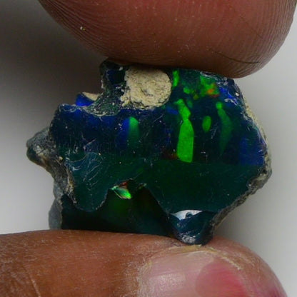 Rare Black Opal 12.80 Carats | Natural Black Ethiopian Opal Rough - Ready for Cutting & Jewelry!