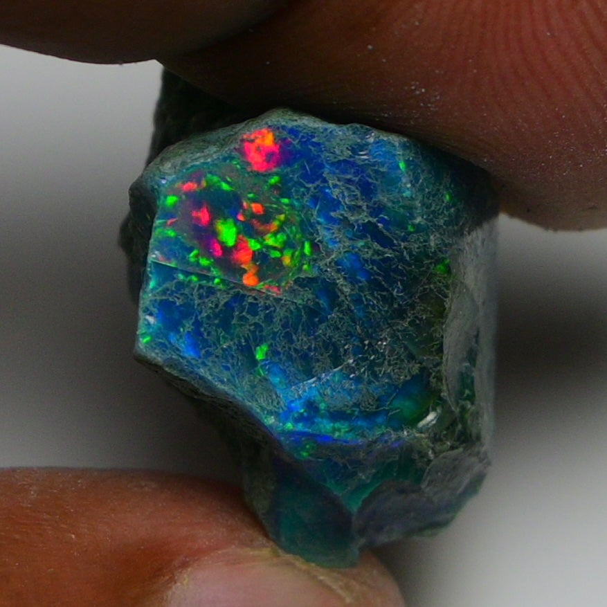 Rare Black Opal 25.45 Carats | Natural Black Ethiopian Opal Rough - Ready for Cutting & Jewelry!
