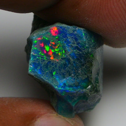 Rare Black Opal 25.45 Carats | Natural Black Ethiopian Opal Rough - Ready for Cutting & Jewelry!