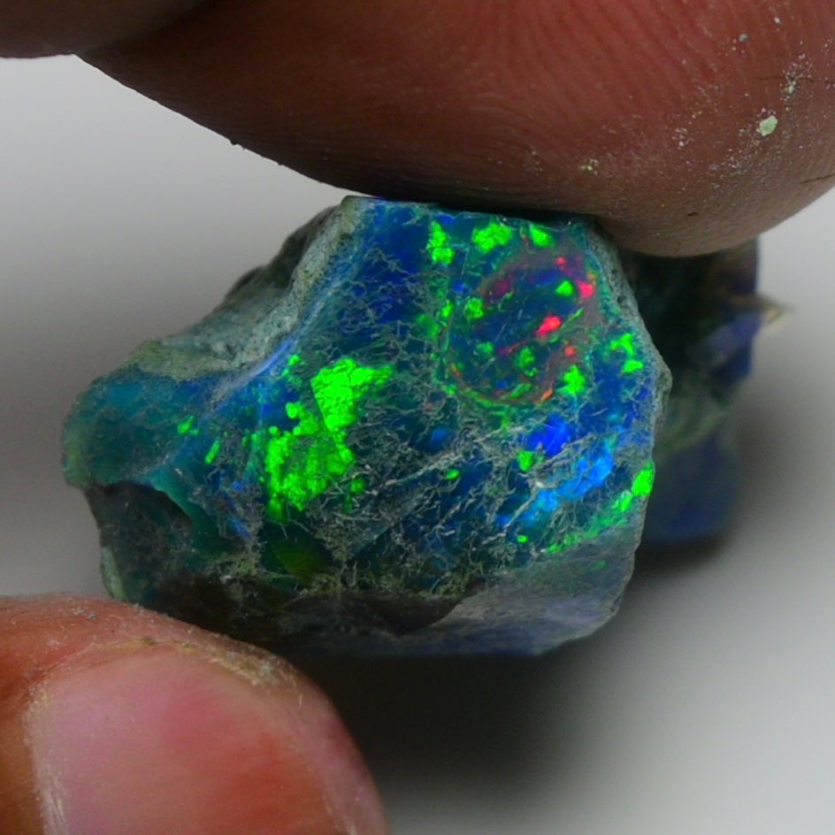 Rare Black Opal 25.45 Carats | Natural Black Ethiopian Opal Rough - Ready for Cutting & Jewelry!