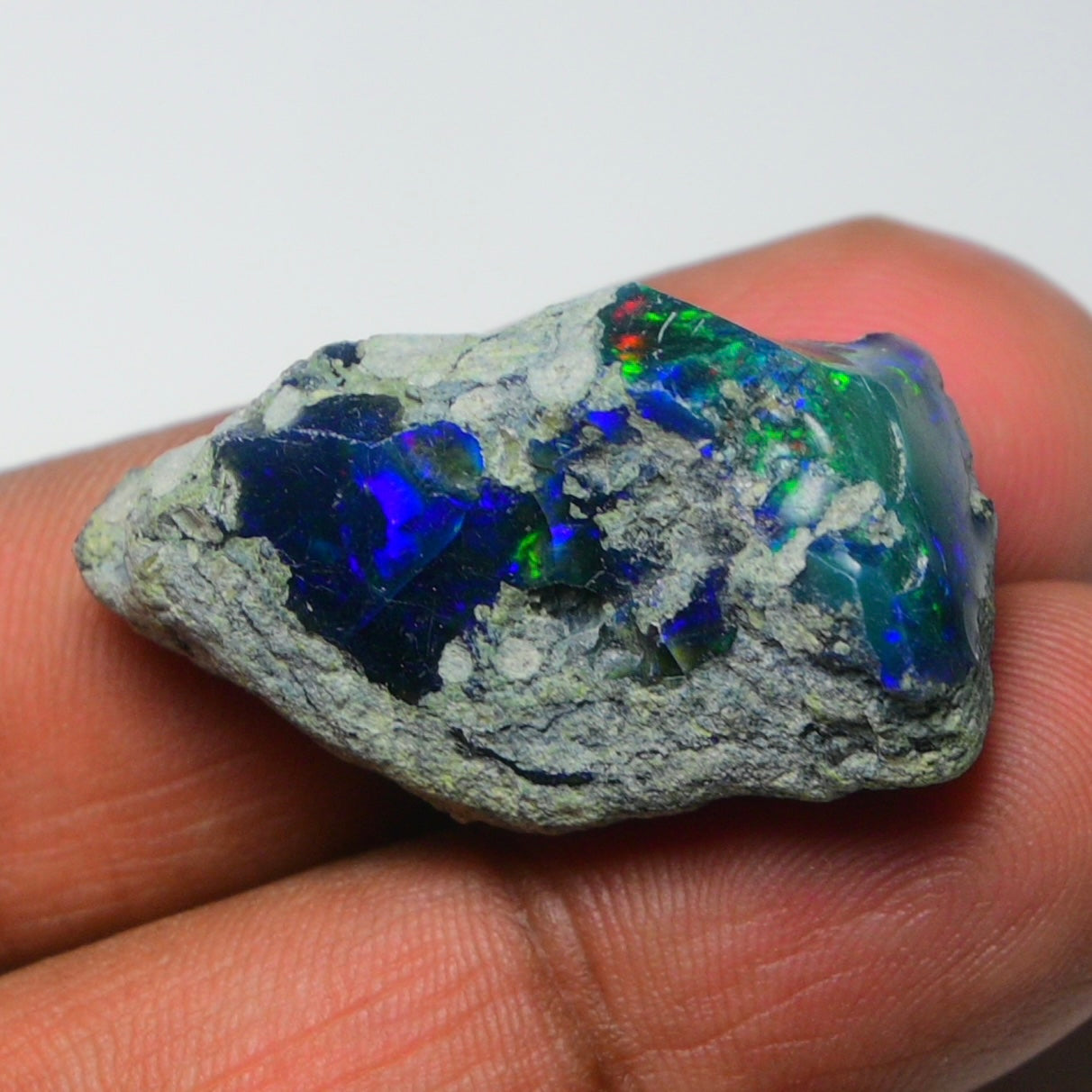 Rare Black Opal 38.30 Carats | Natural Black Ethiopian Opal Rough - Ready for Cutting & Jewelry!