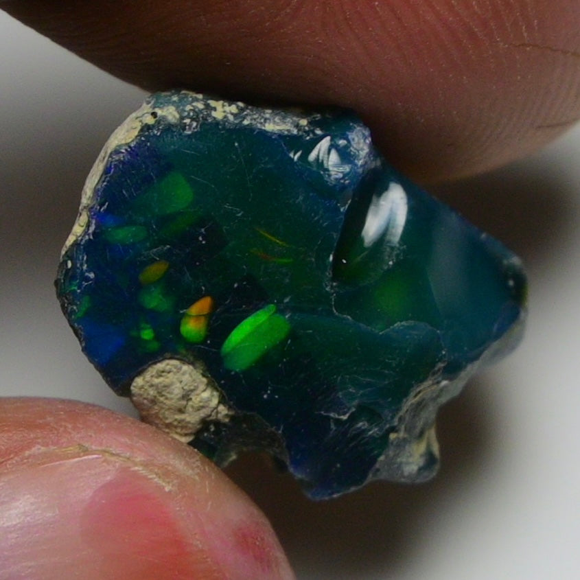 Rare Black Opal 12.80 Carats | Natural Black Ethiopian Opal Rough - Ready for Cutting & Jewelry!