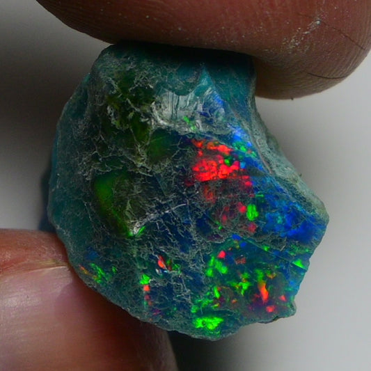 Rare Black Opal 25.45 Carats | Natural Black Ethiopian Opal Rough - Ready for Cutting & Jewelry!