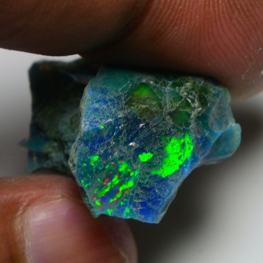 Rare Black Opal 25.45 Carats | Natural Black Ethiopian Opal Rough - Ready for Cutting & Jewelry!
