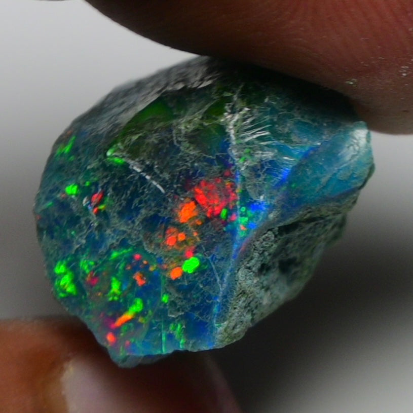 Rare Black Opal 25.45 Carats | Natural Black Ethiopian Opal Rough - Ready for Cutting & Jewelry!