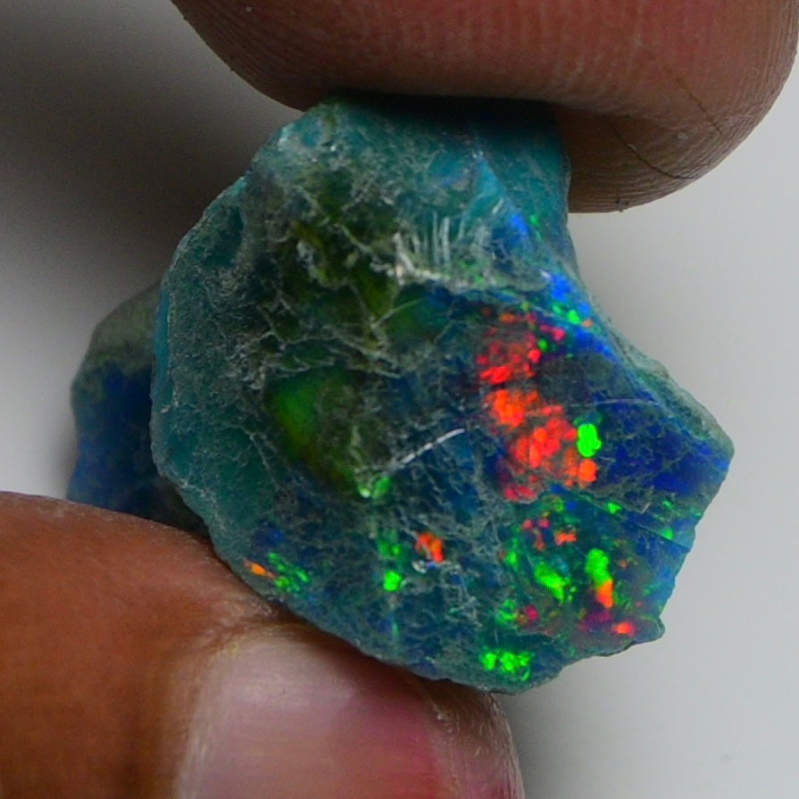 Rare Black Opal 25.45 Carats | Natural Black Ethiopian Opal Rough - Ready for Cutting & Jewelry!