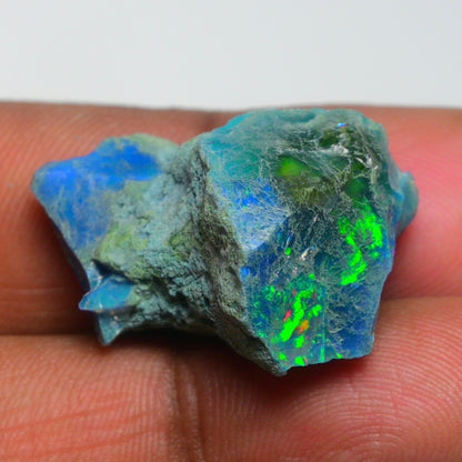 Rare Black Opal 25.45 Carats | Natural Black Ethiopian Opal Rough - Ready for Cutting & Jewelry!