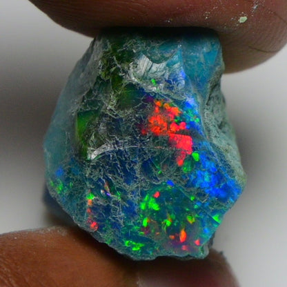 Rare Black Opal 25.45 Carats | Natural Black Ethiopian Opal Rough - Ready for Cutting & Jewelry!