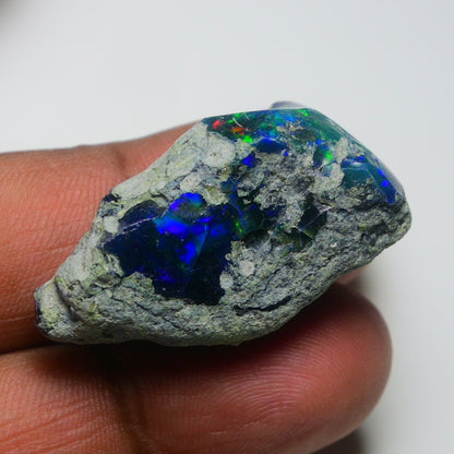 Rare Black Opal 38.30 Carats | Natural Black Ethiopian Opal Rough - Ready for Cutting & Jewelry!