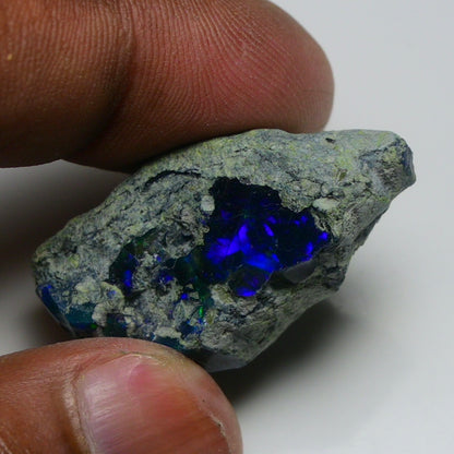 Rare Black Opal 38.30 Carats | Natural Black Ethiopian Opal Rough - Ready for Cutting & Jewelry!