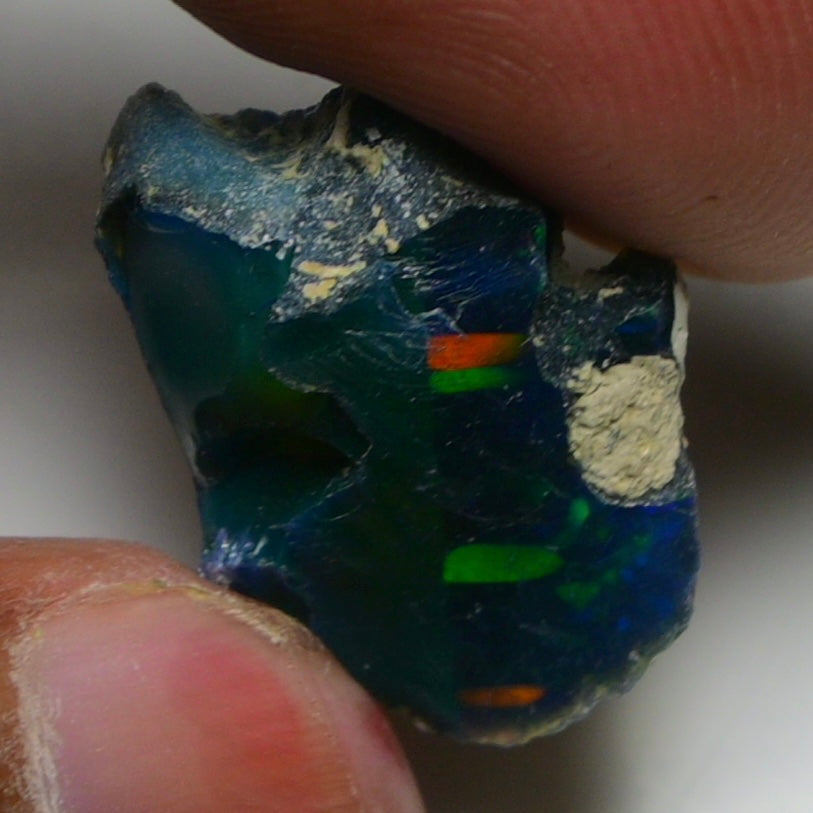 Rare Black Opal 12.80 Carats | Natural Black Ethiopian Opal Rough - Ready for Cutting & Jewelry!