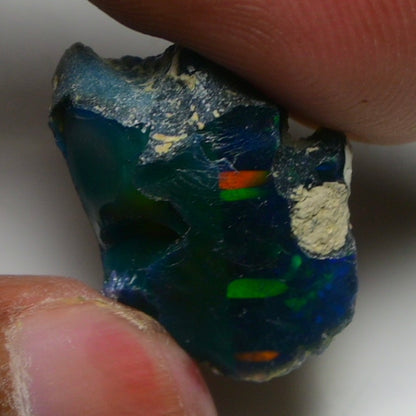 Rare Black Opal 12.80 Carats | Natural Black Ethiopian Opal Rough - Ready for Cutting & Jewelry!