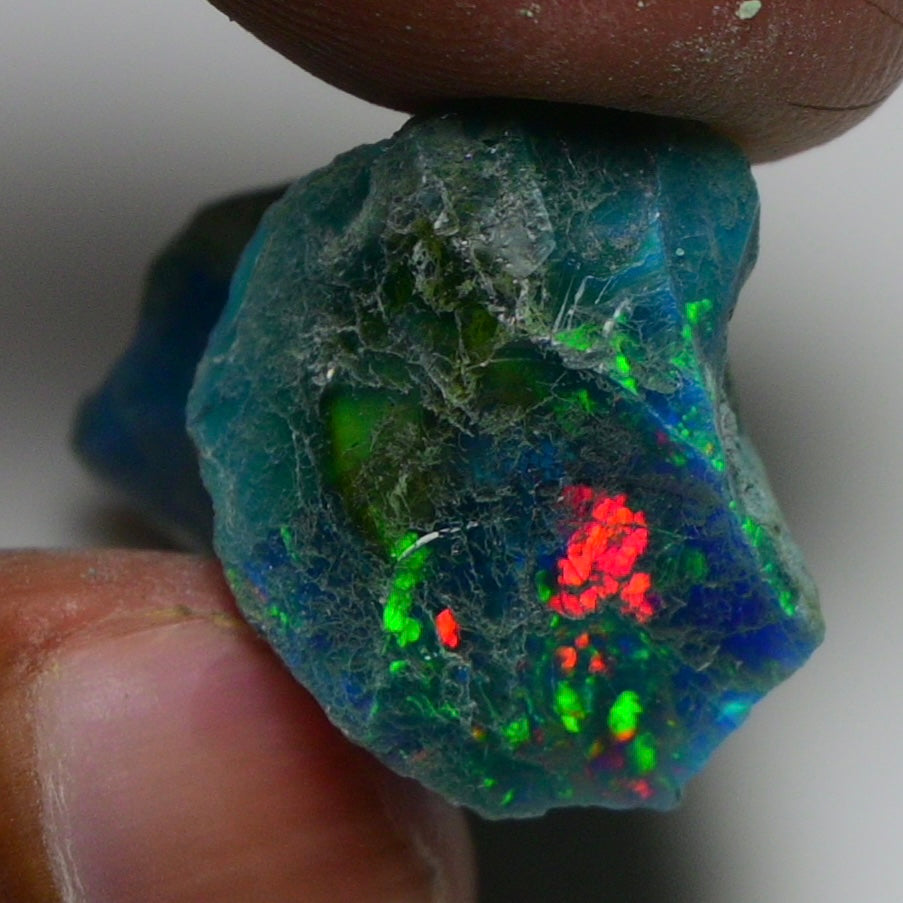 Rare Black Opal 25.45 Carats | Natural Black Ethiopian Opal Rough - Ready for Cutting & Jewelry!