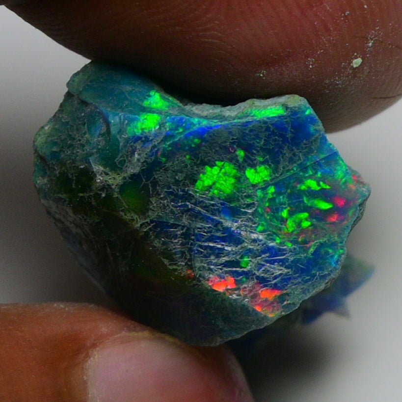 Rare Black Opal 25.45 Carats | Natural Black Ethiopian Opal Rough - Ready for Cutting & Jewelry!