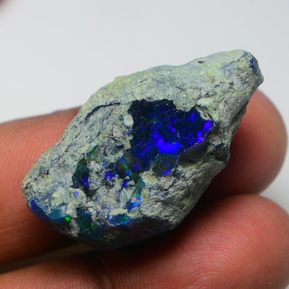 Rare Black Opal 38.30 Carats | Natural Black Ethiopian Opal Rough - Ready for Cutting & Jewelry!