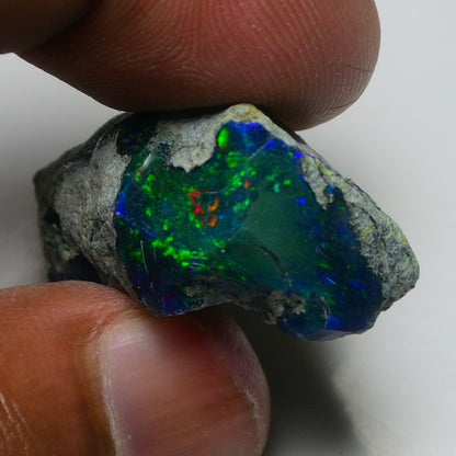 Rare Black Opal 38.30 Carats | Natural Black Ethiopian Opal Rough - Ready for Cutting & Jewelry!