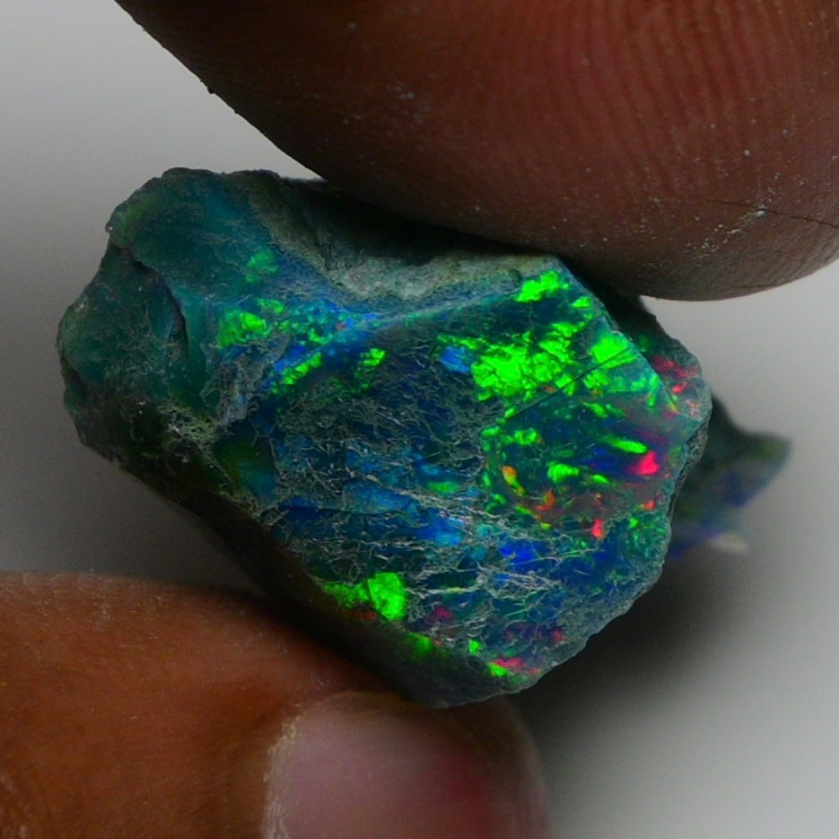 Rare Black Opal 25.45 Carats | Natural Black Ethiopian Opal Rough - Ready for Cutting & Jewelry!