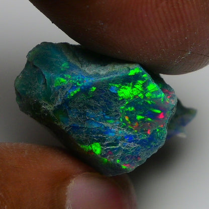 Rare Black Opal 25.45 Carats | Natural Black Ethiopian Opal Rough - Ready for Cutting & Jewelry!