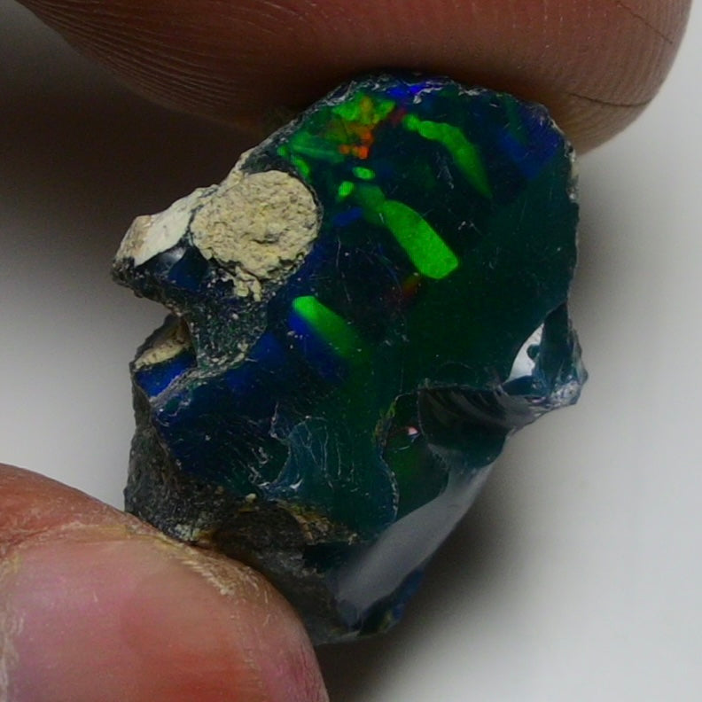 Rare Black Opal 12.80 Carats | Natural Black Ethiopian Opal Rough - Ready for Cutting & Jewelry!