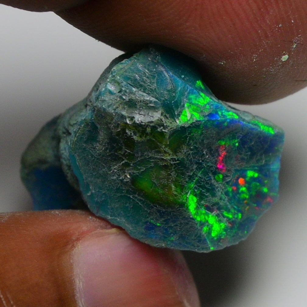 Rare Black Opal 25.45 Carats | Natural Black Ethiopian Opal Rough - Ready for Cutting & Jewelry!