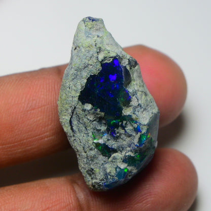 Rare Black Opal 38.30 Carats | Natural Black Ethiopian Opal Rough - Ready for Cutting & Jewelry!