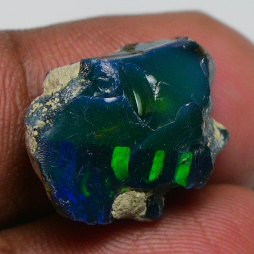 Rare Black Opal 12.80 Carats | Natural Black Ethiopian Opal Rough - Ready for Cutting & Jewelry!