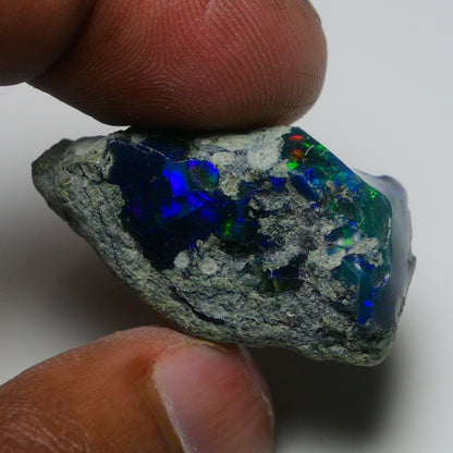 Rare Black Opal 38.30 Carats | Natural Black Ethiopian Opal Rough - Ready for Cutting & Jewelry!
