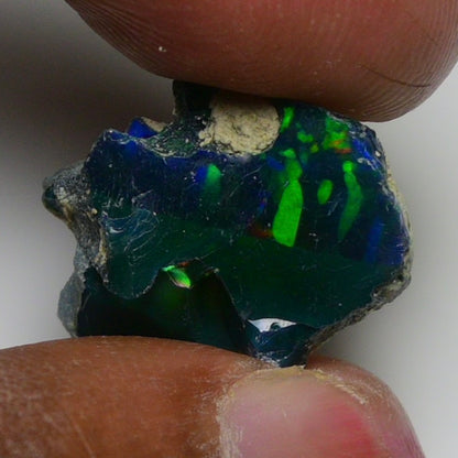 Rare Black Opal 12.80 Carats | Natural Black Ethiopian Opal Rough - Ready for Cutting & Jewelry!