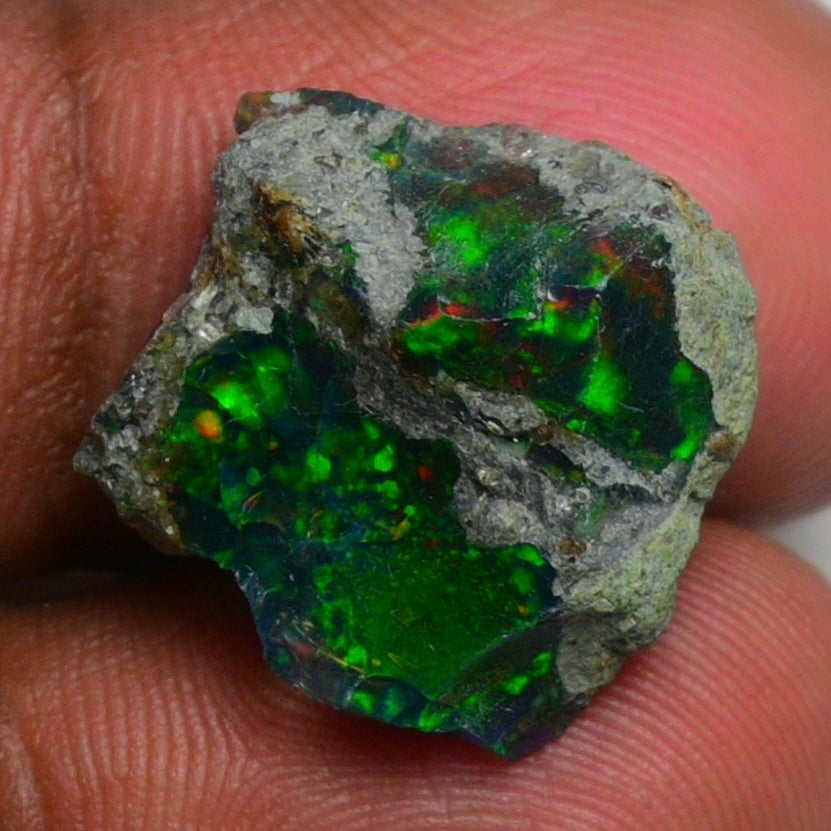 Rare Black Opal  10.00 Carats | Natural Black Ethiopian Opal Rough - Ready for Cutting & Jewelry!