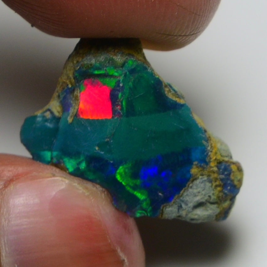 Rare Black Opal 11.25 Carats | Natural Black Ethiopian Opal Rough - Ready for Cutting & Jewelry!