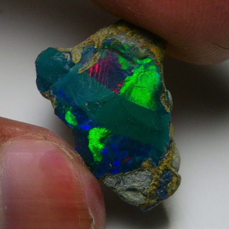 Rare Black Opal 11.25 Carats | Natural Black Ethiopian Opal Rough - Ready for Cutting & Jewelry!