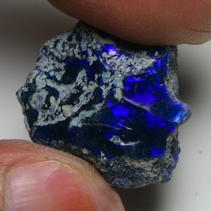 Rare Black Opal 11.70 Carats | Natural Black Ethiopian Opal Rough - Ready for Cutting & Jewelry!