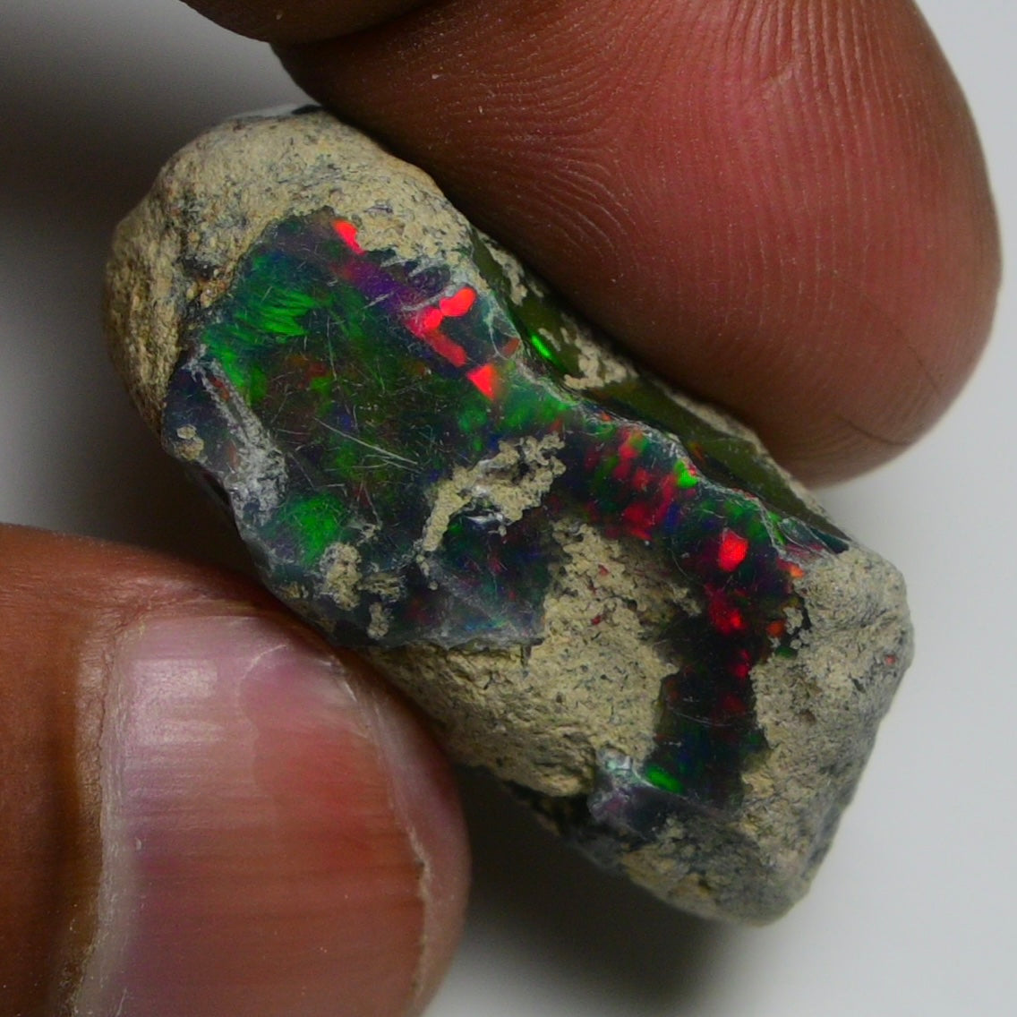 Rare Black Opal 36.05 Carats | Natural Black Ethiopian Opal Rough - Ready for Cutting & Jewelry!
